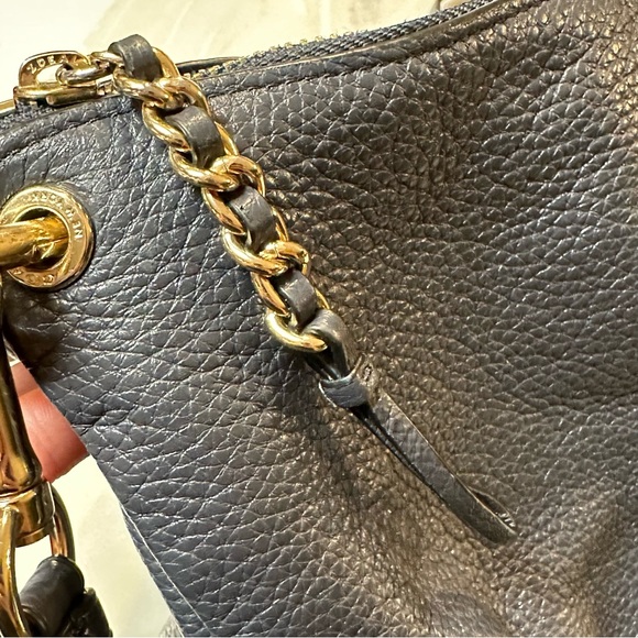 Authentic Coach MIA Shoulder Bag - Navy Blue | F28966 | Refined Pebble Leather - Picture 7 of 16